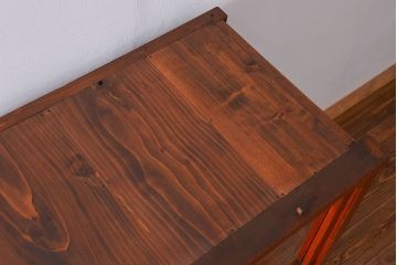 アンティーク家具　アンティーク 三面ガラスの美しい二段重ね収納棚(ガラスケース、ショーケース、飾り棚)