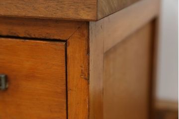 レトロ家具　昭和レトロ 五杯引き出しのアンティークローチェスト(ローボード)