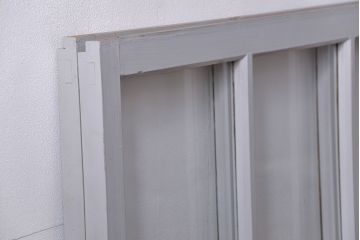 アンティーク ペンキのはげたかわいいガラス窓2枚セット(1) (ガラス戸、引き戸)