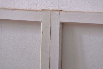 アンティーク ペンキのはげたかわいいガラス窓2枚セット(2) (ガラス戸、引き戸)