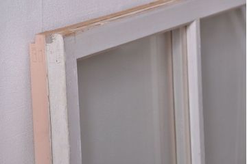 アンティーク ペンキのはげたかわいいガラス窓2枚セット(2) (ガラス戸、引き戸)