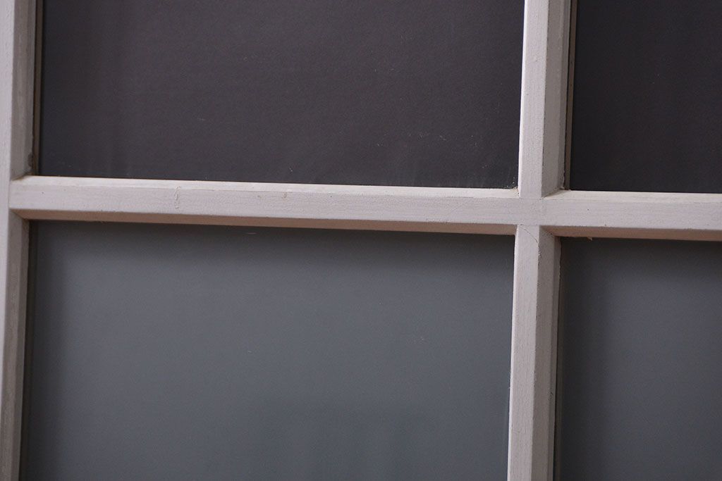 アンティーク ペンキのはげたかわいいガラス窓2枚セット(2) (ガラス戸、引き戸)