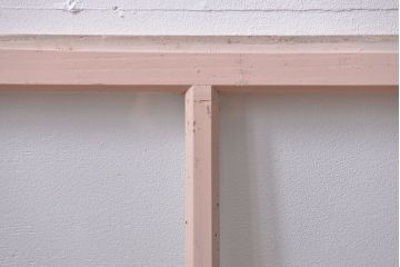 アンティーク ペンキのはげたかわいいガラス窓2枚セット(2) (ガラス戸、引き戸)