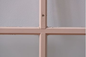 アンティーク ペンキのはげたかわいいガラス窓2枚セット(2) (ガラス戸、引き戸)