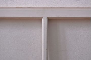 昭和レトロ ペンキのはげたフィックス窓2枚セット (はめ殺し戸、ガラス戸)