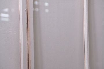 昭和レトロ ペンキのはげたフィックス窓2枚セット (はめ殺し戸、ガラス戸)