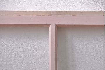 昭和レトロ ペンキのはげたフィックス窓2枚セット (はめ殺し戸、ガラス戸)