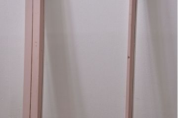 昭和レトロ ペンキのはげたフィックス窓2枚セット (はめ殺し戸、ガラス戸)