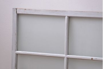 アンティーク ペンキのはげたかわいいガラス窓2枚セット(3) (ガラス戸、引き戸)