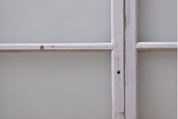 アンティーク ペンキのはげたかわいいガラス窓2枚セット(3) (ガラス戸、引き戸)