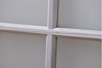 アンティーク ペンキのはげたかわいいガラス窓2枚セット(3) (ガラス戸、引き戸)