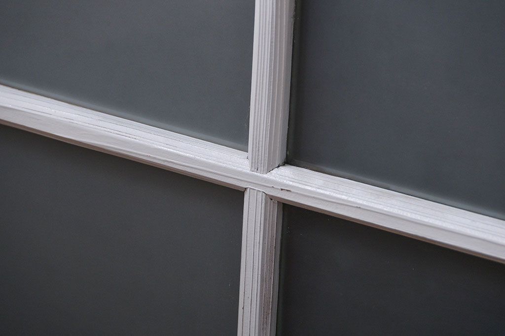 アンティーク ペンキのはげたかわいいガラス窓2枚セット(3) (ガラス戸、引き戸)