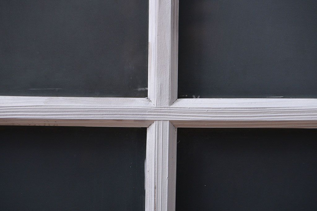 アンティーク ペンキのはげたかわいいガラス窓2枚セット(3) (ガラス戸、引き戸)