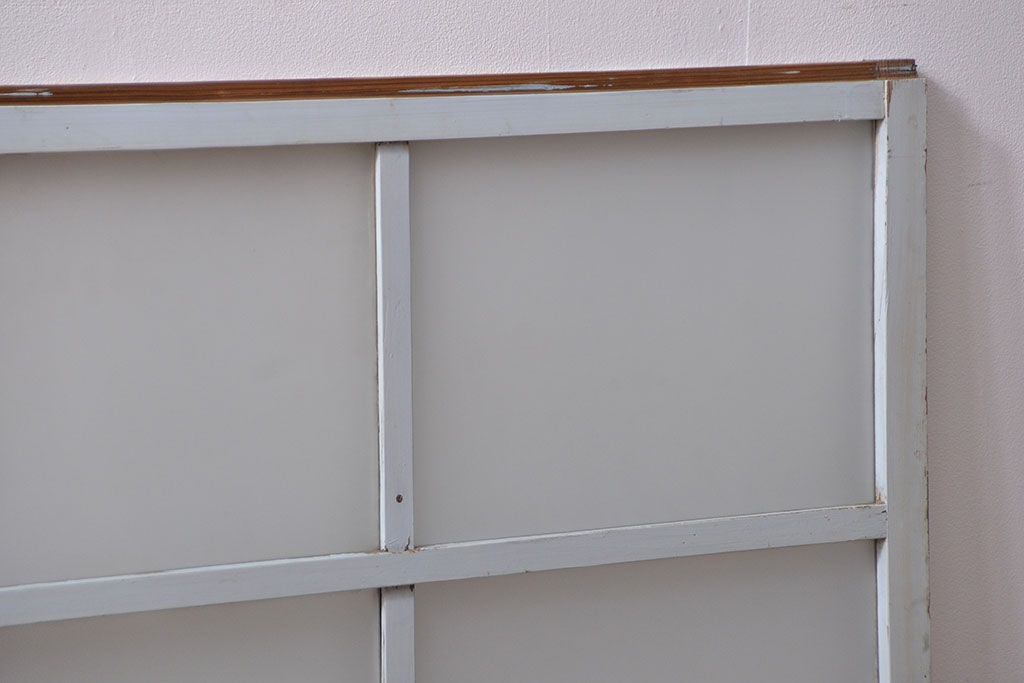 アンティーク ペンキのはげたかわいいガラス窓2枚セット(3) (ガラス戸、引き戸)