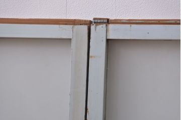 アンティーク ペンキのはげたかわいいガラス窓2枚セット(3) (ガラス戸、引き戸)