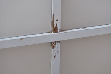 アンティーク ペンキのはげたかわいいガラス窓2枚セット(3) (ガラス戸、引き戸)