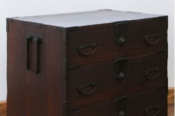アンティーク家具　古民具・骨董 厚手金具の上質な小箪笥