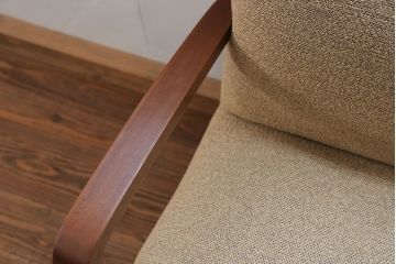 レトロ家具　昭和レトロ かわいいデザインのアンティークアームチェア(1)(ソファ、椅子、イス)