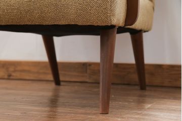 レトロ家具　昭和レトロ かわいいデザインのアンティークアームチェア(1)(ソファ、椅子、イス)