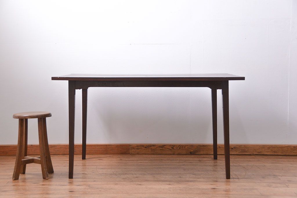 レトロ家具　昭和レトロ シンプルなダイニングテーブル(机、作業台)