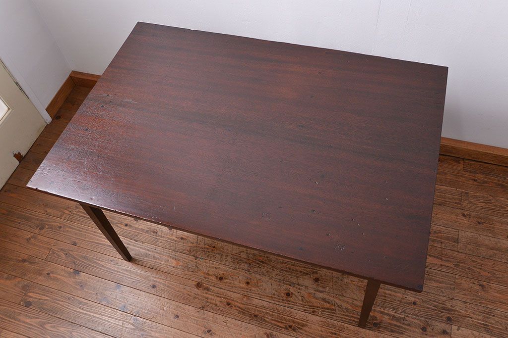 レトロ家具　昭和レトロ シンプルなダイニングテーブル(机、作業台)