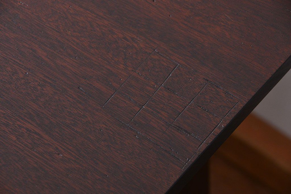 レトロ家具　昭和レトロ シンプルなダイニングテーブル(机、作業台)