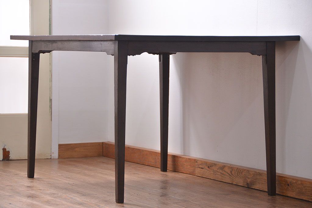 レトロ家具　昭和レトロ シンプルなダイニングテーブル(机、作業台)