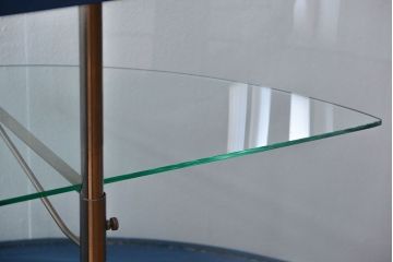 アンティーク家具　アンティークペイント 両面Rガラスのショーケース (ガラスケース)