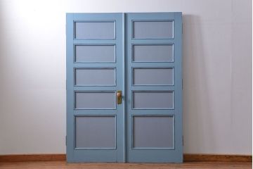 アンティークペイント 背の高い上質な両開きドア1対 (扉)