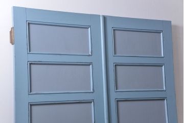 アンティークペイント 背の高い上質な両開きドア1対 (扉)