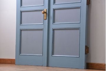 アンティークペイント 背の高い上質な両開きドア1対 (扉)