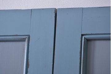 アンティークペイント 背の高い上質な両開きドア1対 (扉)