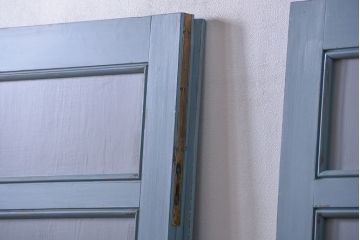 アンティークペイント 背の高い上質な両開きドア1対 (扉)