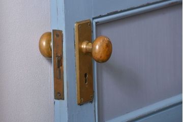 アンティークペイント 背の高い上質な両開きドア1対 (扉)