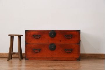 アンティーク家具　古民具・骨董 飛騨高山 衣装箪笥ローボード (時代箪笥、ローチェスト)