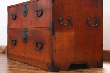 アンティーク家具　古民具・骨董 飛騨高山 衣装箪笥ローボード (時代箪笥、ローチェスト)