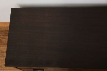 アンティーク家具　大正ロマン 全面黒檀材のシックな時代箪笥ローチェスト (ローボード)