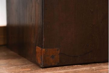 アンティーク家具　大正ロマン 全面黒檀材のシックな時代箪笥ローチェスト (ローボード)