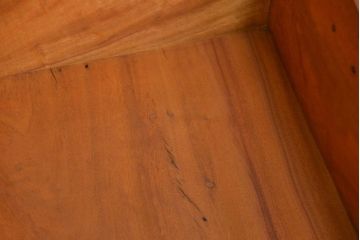 アンティーク家具　ドイツアンティーク 鉄脚付き 船トランクセンターテーブル