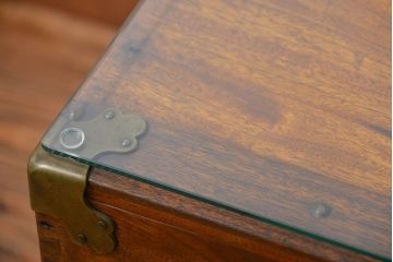アンティーク家具　ドイツアンティーク 鉄脚付き 船トランクセンターテーブル