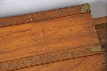 アンティーク家具　ドイツアンティーク 鉄脚付き 船トランクセンターテーブル