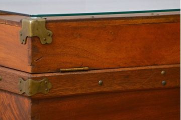 アンティーク家具　ドイツアンティーク 鉄脚付き 船トランクセンターテーブル