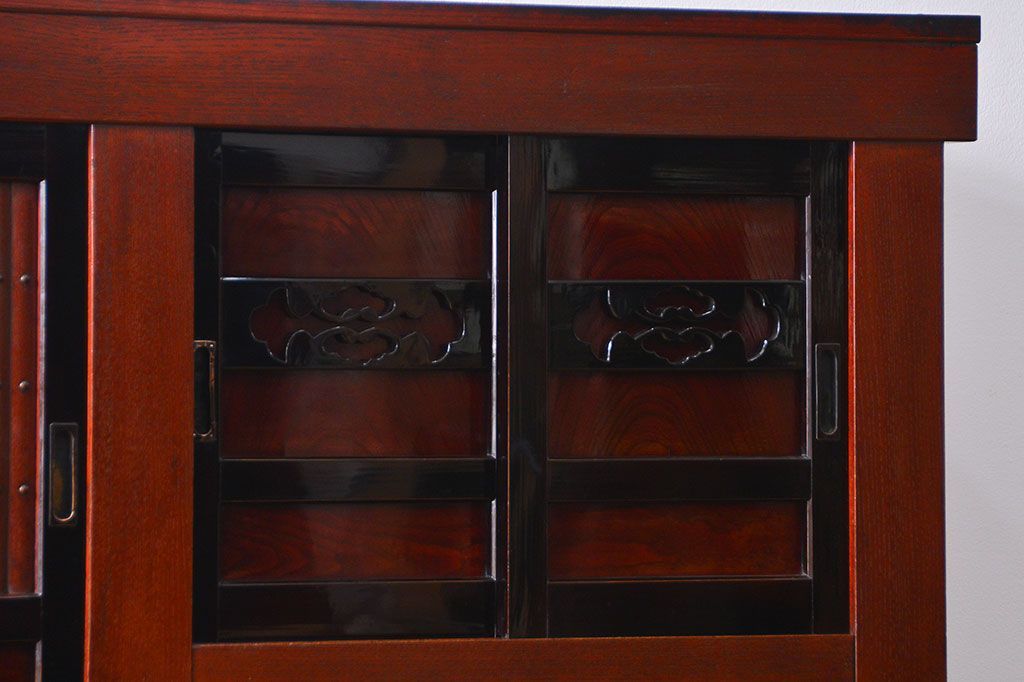 アンティーク家具 アンティーク 前面欅材!上質な六尺水屋箪笥