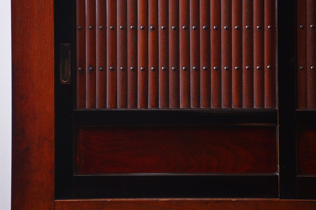 アンティーク家具 アンティーク 前面欅材!上質な六尺水屋箪笥