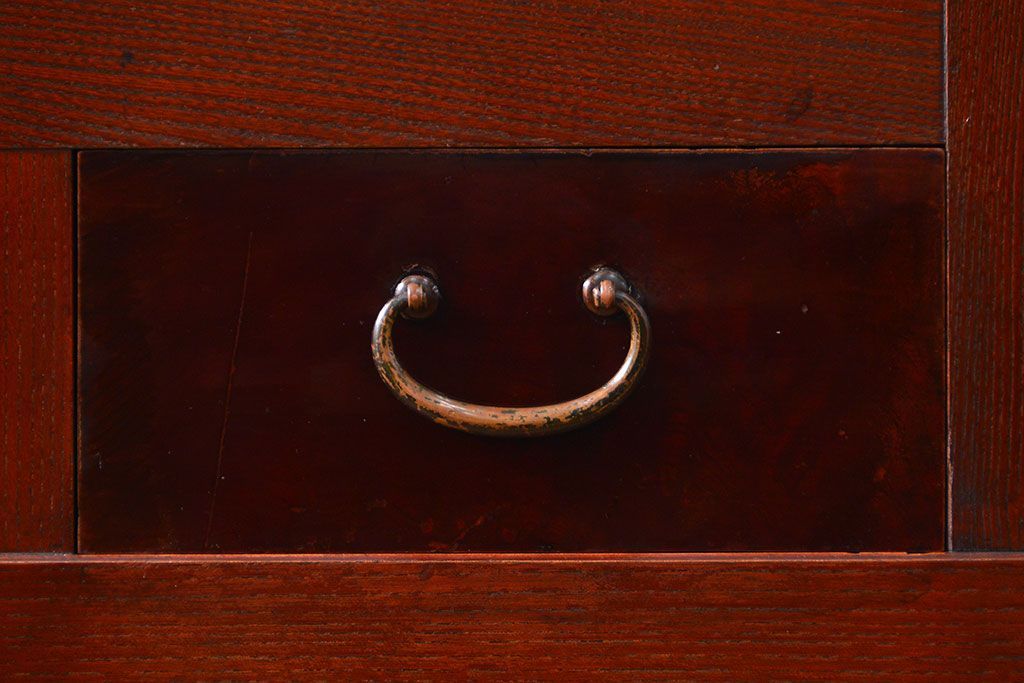 アンティーク家具 アンティーク 前面欅材!上質な六尺水屋箪笥