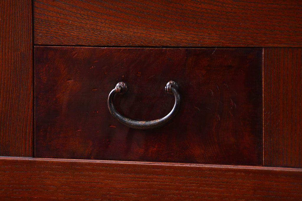 アンティーク家具 アンティーク 前面欅材!上質な六尺水屋箪笥