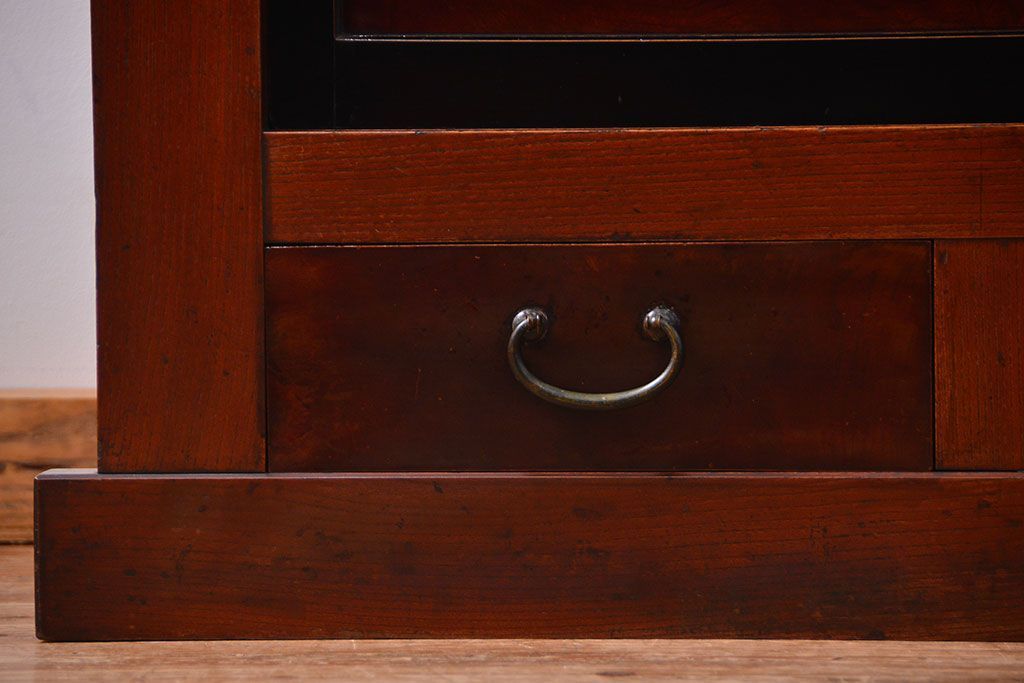 アンティーク家具 アンティーク 前面欅材!上質な六尺水屋箪笥