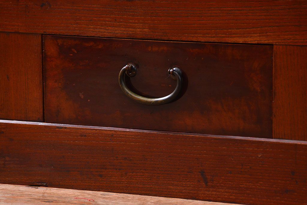 アンティーク家具 アンティーク 前面欅材!上質な六尺水屋箪笥