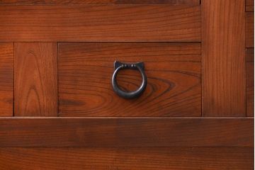 アンティーク家具　古民具・骨董 前面・側面総欅材!六尺　特別注文造りの水屋箪笥(1)