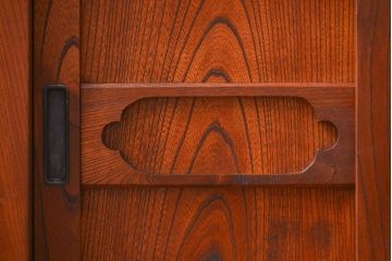 アンティーク家具　古民具・骨董 前面・側面総欅材!六尺　特別注文造りの水屋箪笥(1)